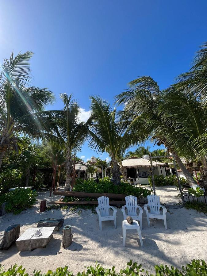 Lunazul Eco-Cabana Frente Al Mar Mahahual Eksteriør billede