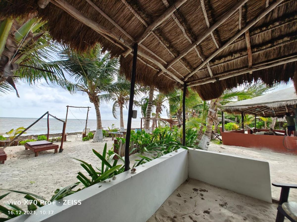 Lunazul Eco-Cabana Frente Al Mar Mahahual Eksteriør billede