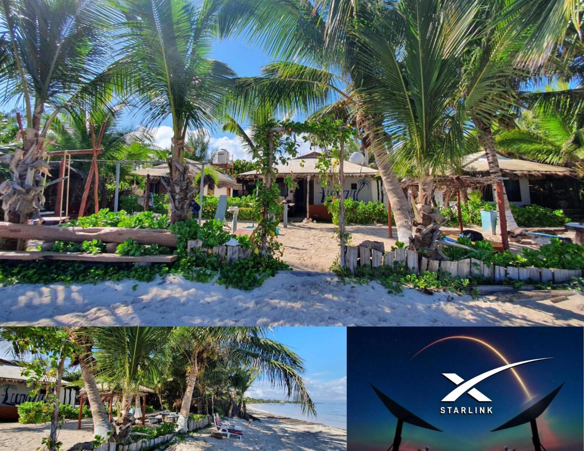 Lunazul Eco-Cabana Frente Al Mar Mahahual Eksteriør billede